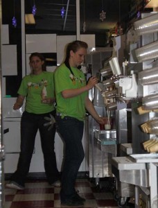 Weirs Team in Action hard at work making soft serve ice cream in Orange County NY
