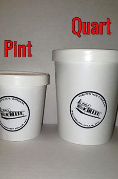 Hard ice cream sizes